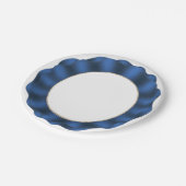 Assiettes En Carton Bordure bleue plaque papier (Angle)