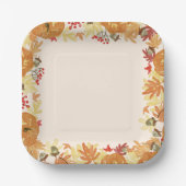 Assiettes En Carton Bordure Brown rouge et orange (Recto)