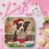 Assiettes En Carton Bordure Collie Gîtes : Noël festif (Fête)
