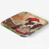 Assiettes En Carton Bordure Collie Gîtes : Noël festif (Angulaire)