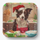 Assiettes En Carton Bordure Collie Gîtes : Noël festif (Recto)