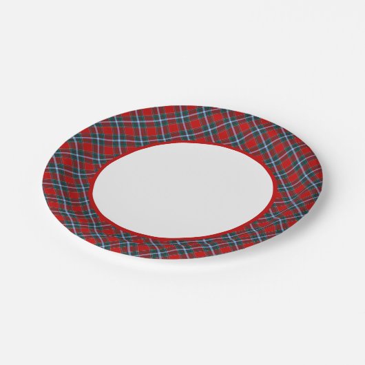 Assiettes En Carton Bordure de Clan Drummond Tartan (Angle)