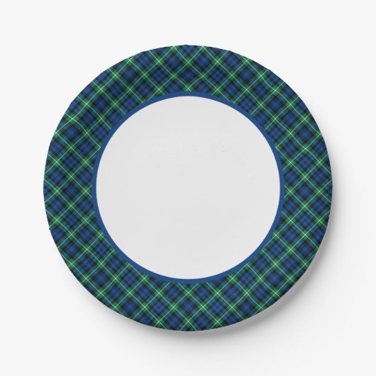 Assiettes En Carton Bordure de Clan Lamont Tartan (Devant)