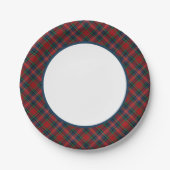 Assiettes En Carton Bordure de MacPherson Clan Tartan (Devant)