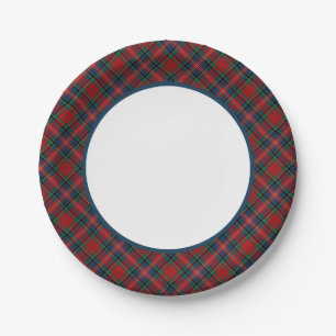 Assiettes En Carton Bordure de MacPherson Clan Tartan