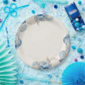 Assiettes En Carton Bordure élégante de coquillages (Fête)