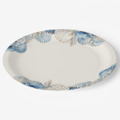 Assiettes En Carton Bordure élégante de coquillages (Angle)