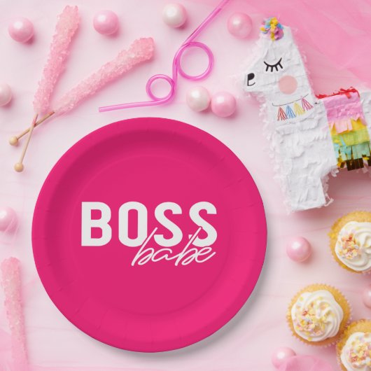 Assiettes En Carton Boss Babe (Fête)