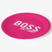 Assiettes En Carton Boss Babe (Angle)