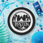 Assiettes En Carton Boston Skyline (Fête)