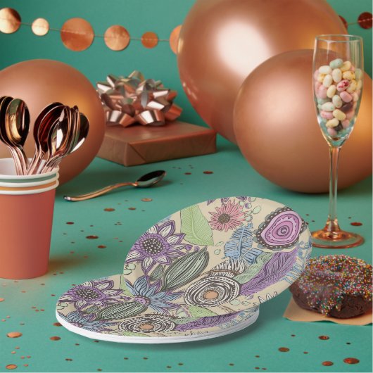 Assiettes En Carton Botanical Bliss (Multi)