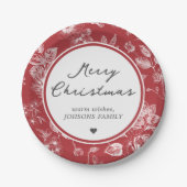 Assiettes En Carton Botanical Christmas (Devant)