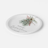 Assiettes En Carton Botanique d'hiver (Angle)