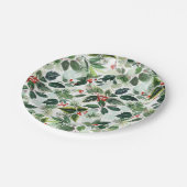 Assiettes En Carton Botanique Varié Motif d'hiver Noël (Angle)