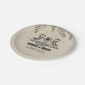 Assiettes En Carton Botte de Cowboy Mariage campagnard rustique (Angle)