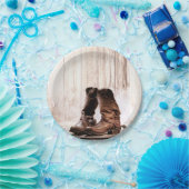 Assiettes En Carton Botte de plaque de papier rond de 7 po Pays Ouest (Fête)