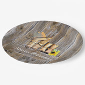 Assiettes En Carton Bottes de cowboy rustiques de style country et wes (Angle)