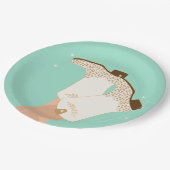 Assiettes En Carton Bottes de filles modernes Stars Mint (Angle)