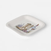 Assiettes En Carton Bottes et floral à bulles pour la douche de mariée (Angulaire)