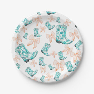 Assiettes En Carton Bottes et vaches