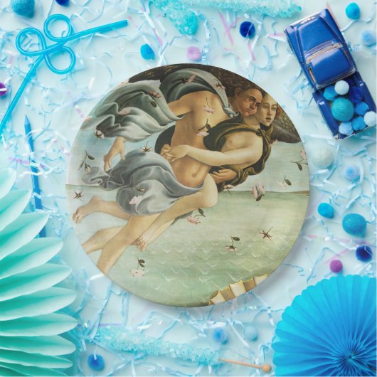 Assiettes En Carton Botticelli "The Birth of Venus - Zephyr & Chloris" (Fête)