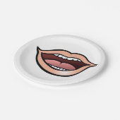 Assiettes En Carton Bouche ouverte (Angle)