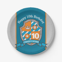 Bouclier Chevalier 10e anniversaire plaque personn