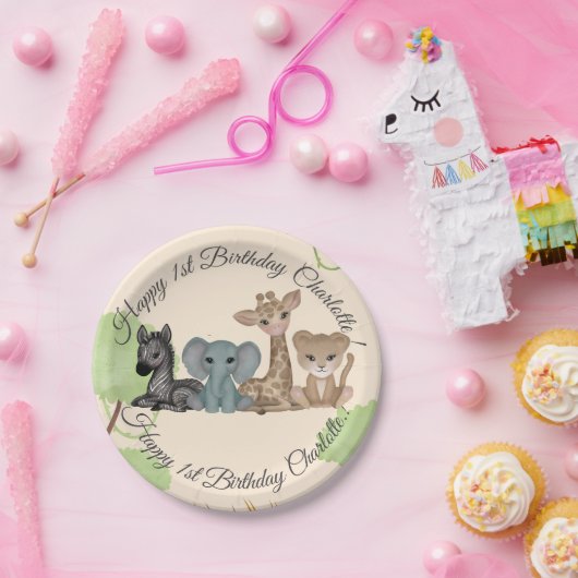 Assiettes En Carton Bouddles 1er anniversaire (Fête)