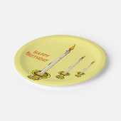 Assiettes En Carton Bougie Bonne Plaques Papier Anniversaire (Angle)