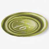 Assiettes En Carton Bougie Chartreuse Cire Sceau de Drip Sweet 16 Mari (Angle)