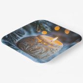 Assiettes En Carton Bougie de Noël (Angulaire)