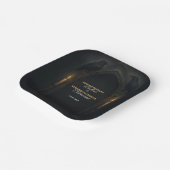 Assiettes En Carton Bougie gothique Mariage Ravens (Angulaire)