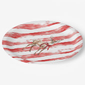 Assiettes En Carton Bougie Pilier de Noël des cerfs (Angle)