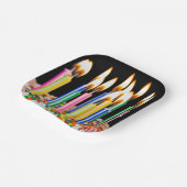 Assiettes En Carton Bougies D'Anniversaire Sur Gâteau (Angulaire)