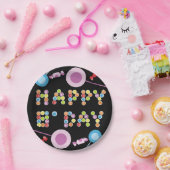 Assiettes En Carton Bougies de voeux d'anniversaire (Fête)