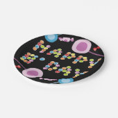 Assiettes En Carton Bougies de voeux d'anniversaire (Angle)