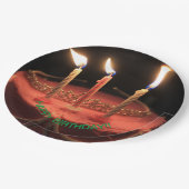 Assiettes En Carton Bougies flamboyantes Plaque de papier de gâteau d' (Angle)