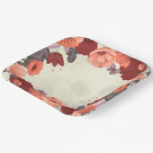 Assiettes En Carton Bouho doux art populaire papillon fleuri (Angulaire)