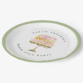 Assiettes En Carton Boulangerie de gâteau couleur pastel minimum (Angle)