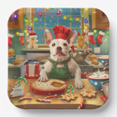 Assiettes En Carton Boulangerie de Noël Bull Terrier (Recto)