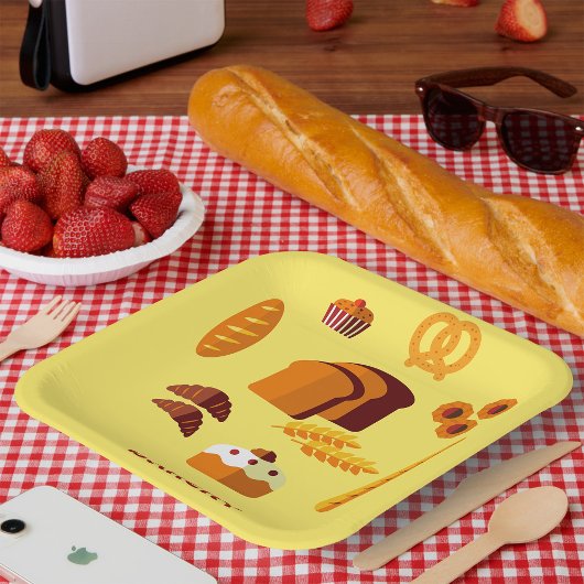 Assiettes En Carton Boulangerie Pâtisseries et sucreries à thème