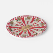 Assiettes En Carton Boulangeries rétro de Noël (Angle)