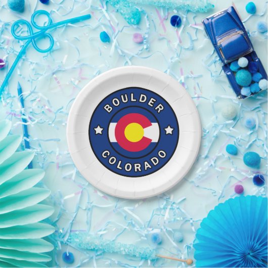 Assiettes En Carton Boulder le Colorado (Fête)