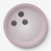 Assiettes En Carton Boule de bowling rose (Devant)