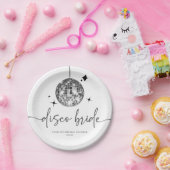 Assiettes En Carton Boule De Disco Argentée Mariée De Mariage Enterrem (Fête)