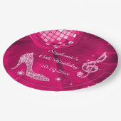 Assiettes En Carton Boule de disco de roses indien et anniversaire de (Angle)