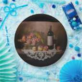 Assiettes En Carton Boule de fruits et bouteilles de vin (Fête)