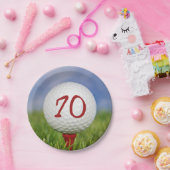 Assiettes En Carton Boule de golf 70e anniversaire (Fête)