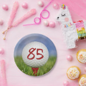 Assiettes En Carton Boule de golf 85e anniversaire (Fête)