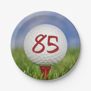 Assiettes En Carton Boule de golf 85e anniversaire